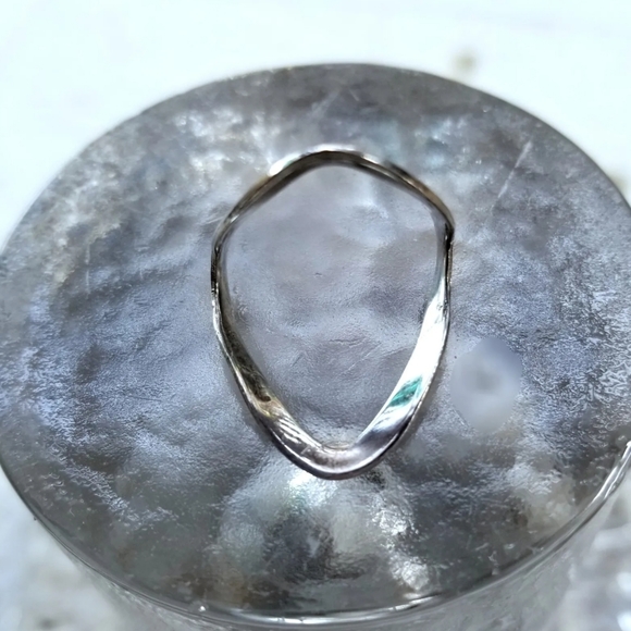 Vintage Sterling Silver abstract design ring unique unusual signed - Picture 9 of 11